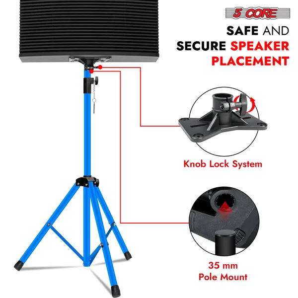 2-Pack Adjustable Speaker Stand Tripods — 72" DJ/Studio 4