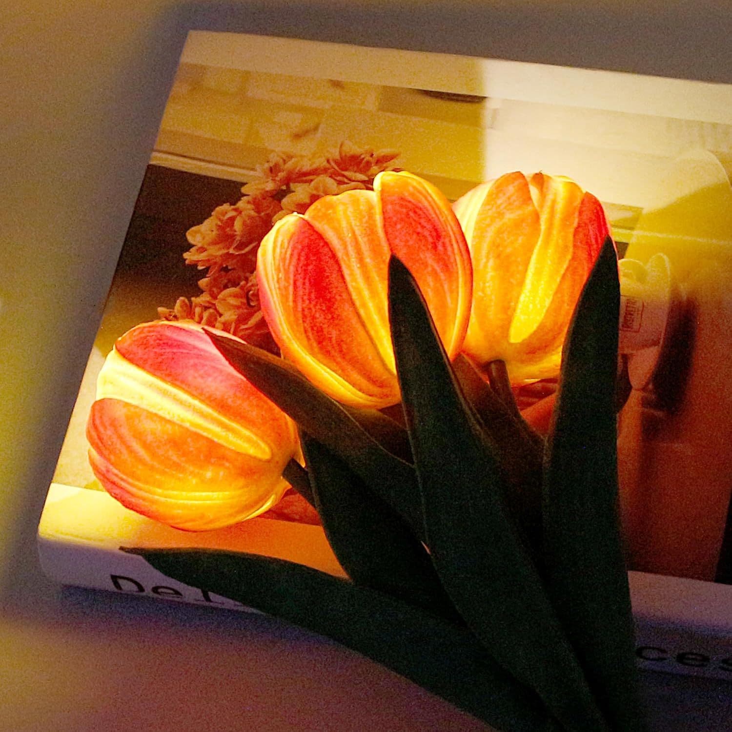 LED Tulip Night Light String for Vases — 3-Head Decorative 5